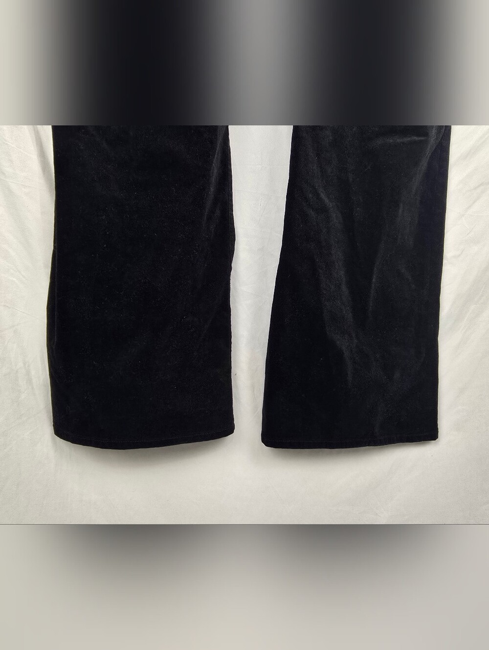 Chico's Black Velvet Velour Minimalist Boot Cut Comfy Pants sz 3T (16T) - Picture 5 of 7